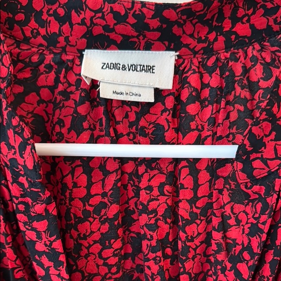 Zadig and Voltaire Women Red Floral Dress - Picture 3 of 7